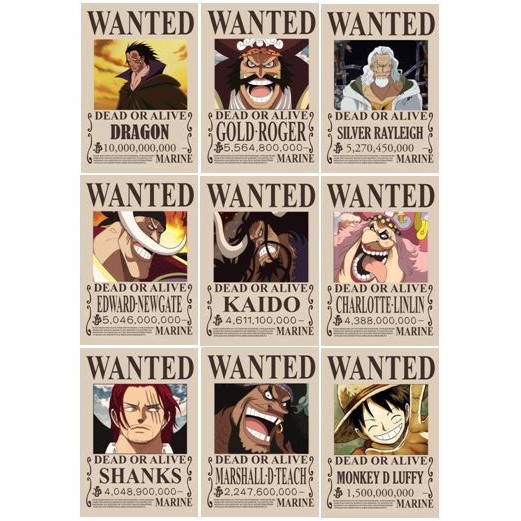One Piece Wanted Poster Dragon