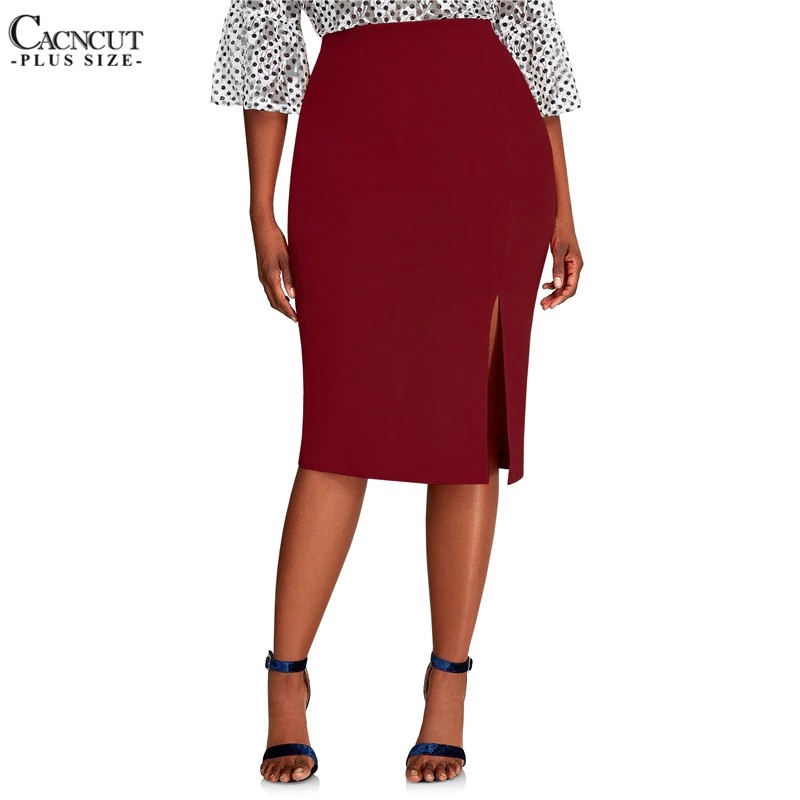 plus size office skirts