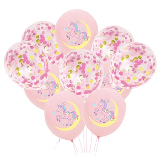 10 Pcs/set Unicorn Latex balloon Confetti Balloons Birthday Party Decoration #6