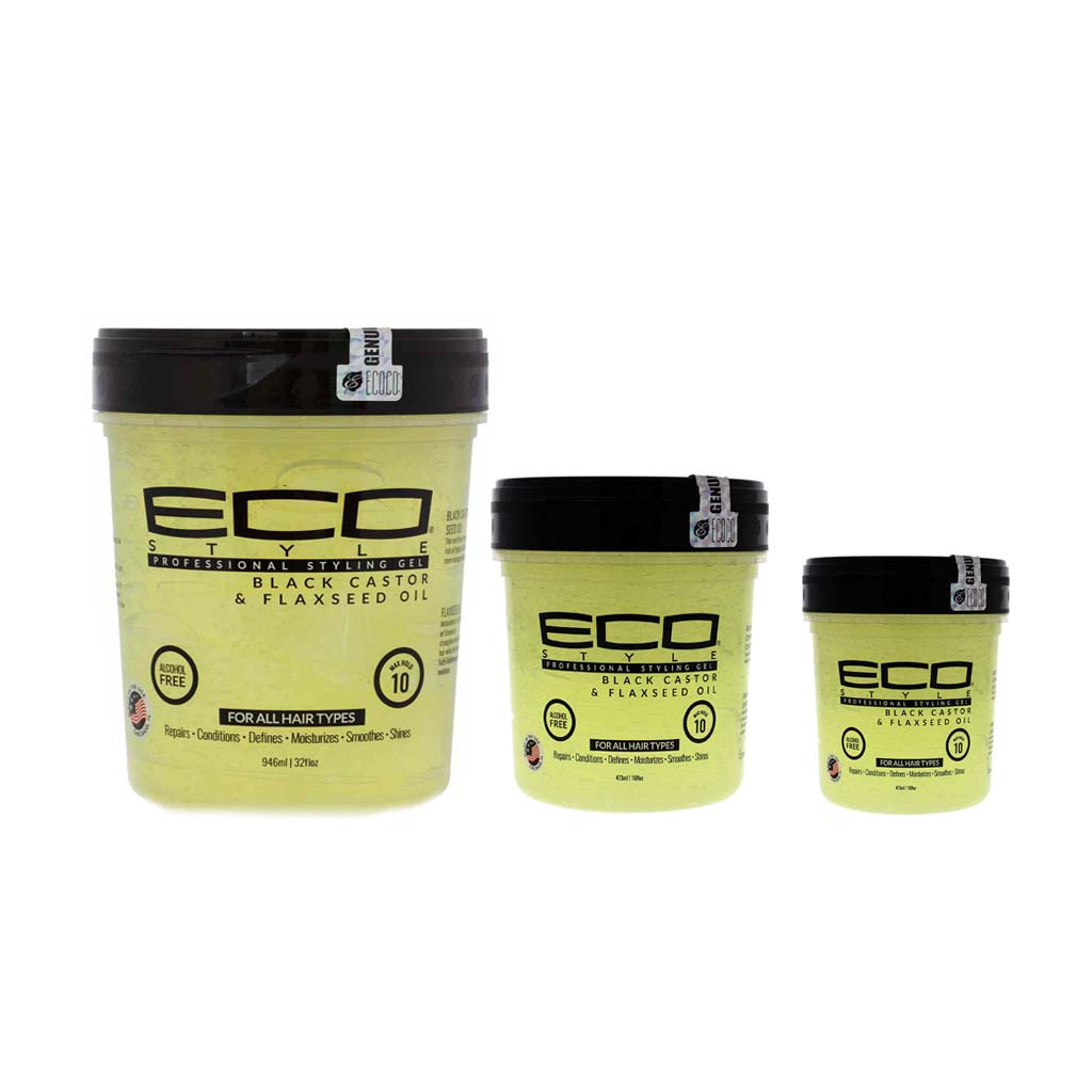 Eco Styler Gel Black Castor Oil / Olive Oil/ Curl Wave 8oz 16oz 32oz
