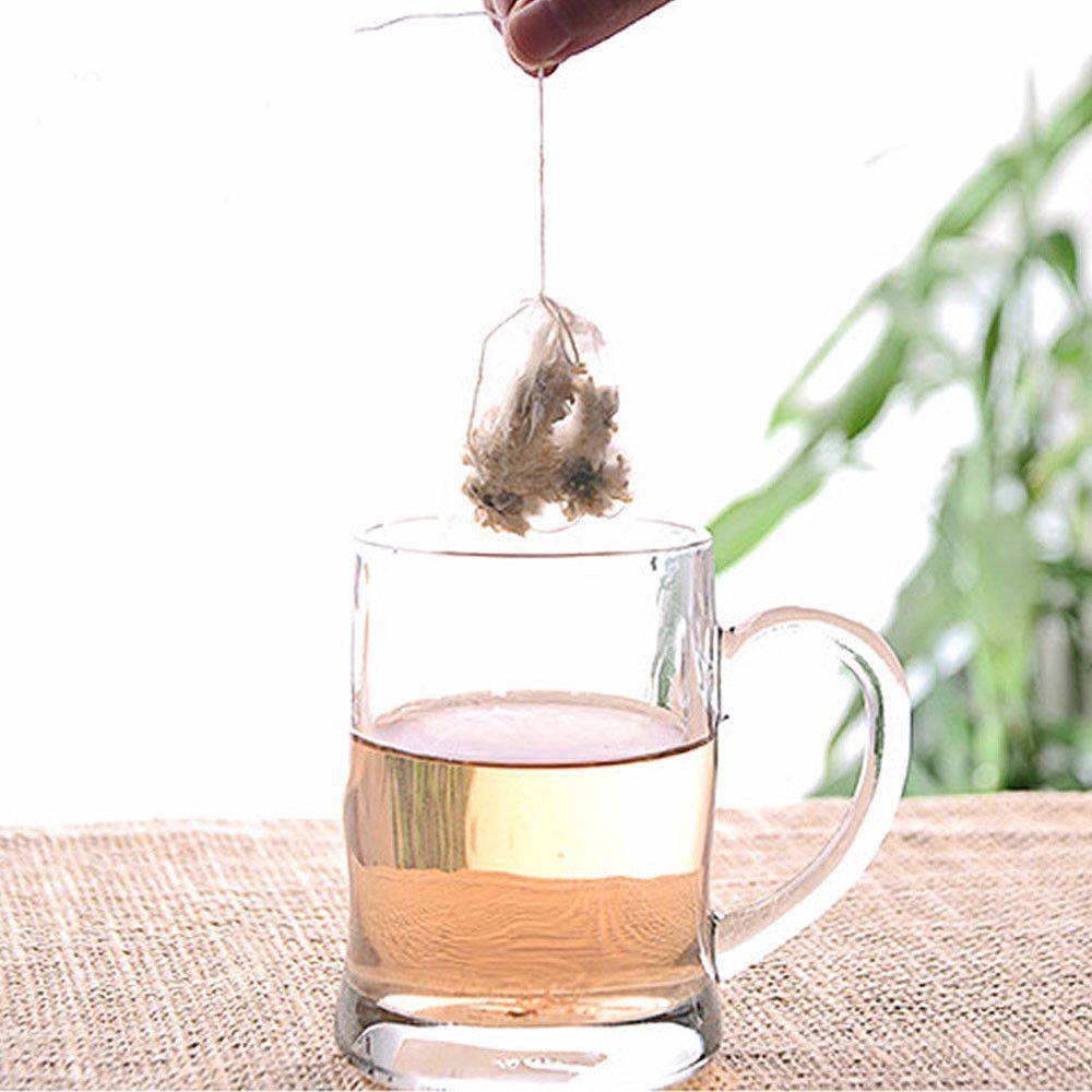 50pcs Non-Woven Empty Teabags String Heat Seal Filter Paper