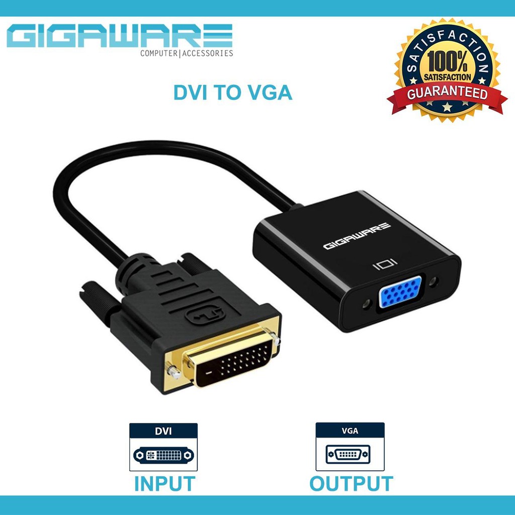 Gigaware DVI Input to VGA Adapter Converter Shopee Philippines