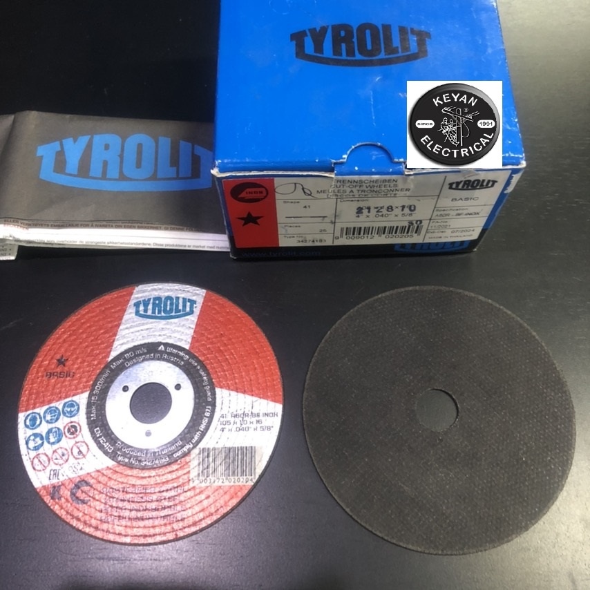 TYROLIT Cutting Disc SUPERTHIN 105MM 4" CUTOFF WHEEL BASIC 100