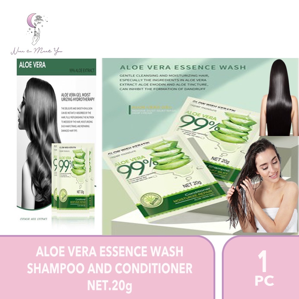 Aloe Vera Hair Shampoo/Conditioner Sachet 20g | Shopee Philippines