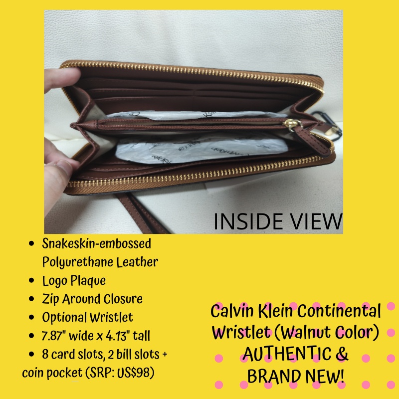 Continental Calvin Klein Wallet and Wristlet (No Box)- Authentic | Shopee  Philippines