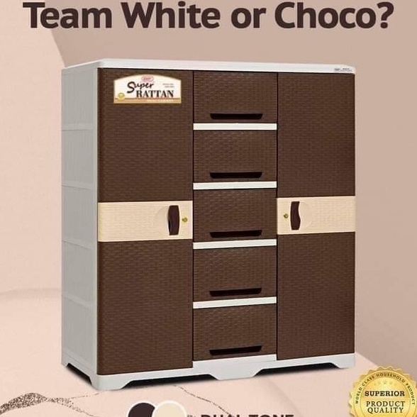 Zooey Super Rattan Dual Wardrobe Clothes Organizer Shopee