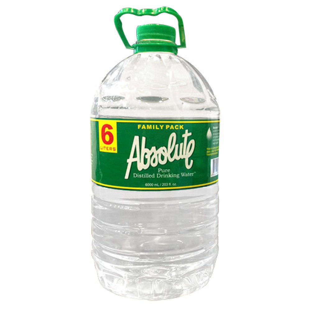 ABSOLUTE DISTILLED WATER 6 LITERS 1 BOTTLE | Shopee Philippines