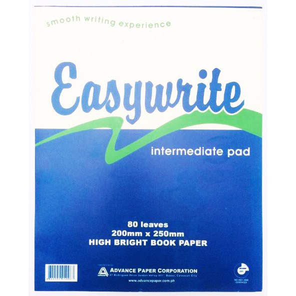 Pad Paper Grade 1, 2, 3, 4, 1/4, 1/2 CW, 1/2 LW, Intermediate Pad