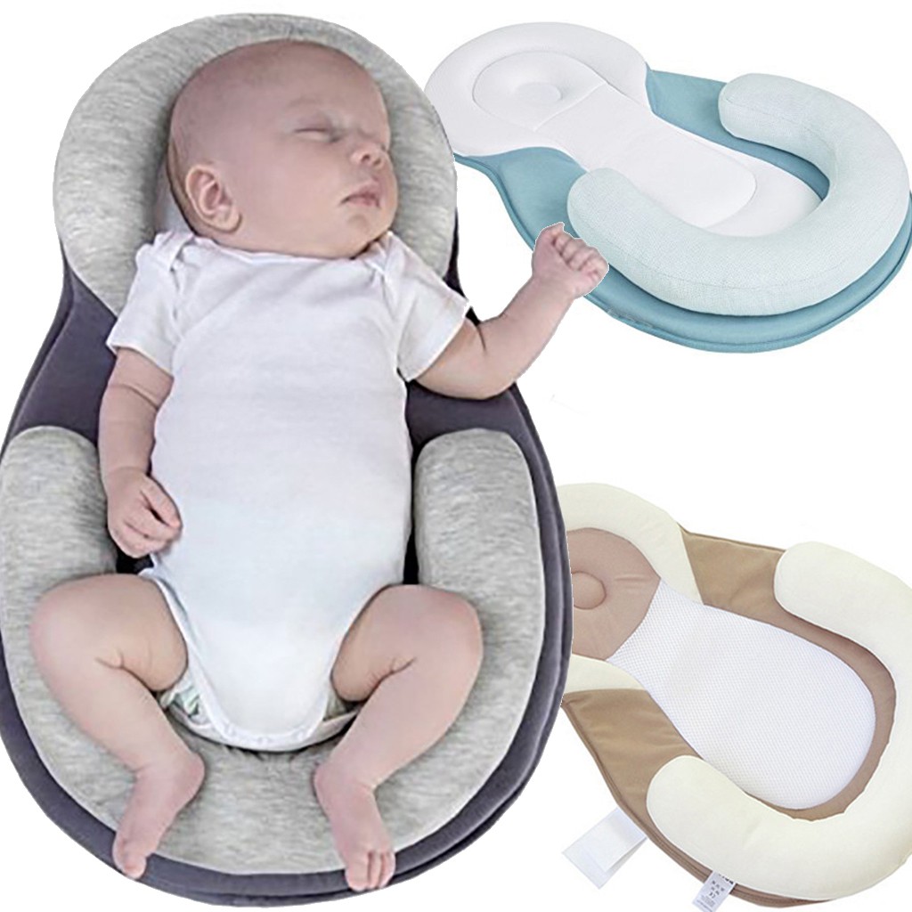 【In Stock】Infant Baby Pillow Prevent Flat Head Newborn Sleep Safe Cotton Anti Roll Pillow