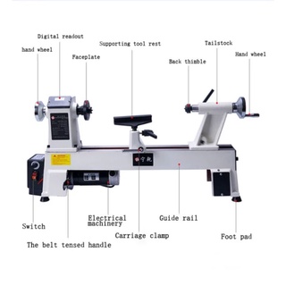 1218VD Mini Wood Turning Lathe Machine with Accessories #8