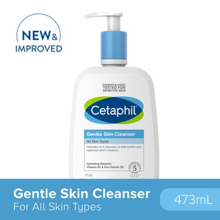 Cetaphil Gentle Skin Cleanser 473ml [For Sensitive Skin / Non-Drying Facial Wash / Paraben Free]