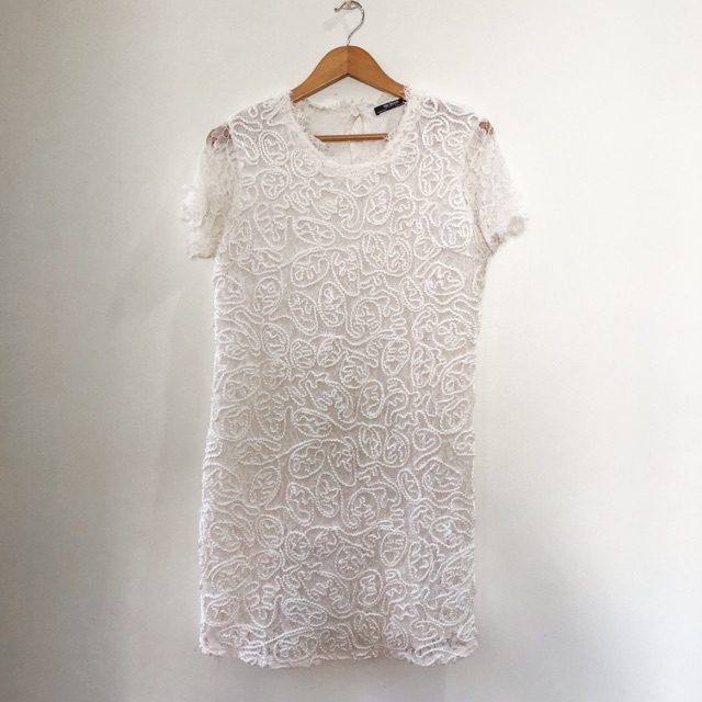 white embroidered dress