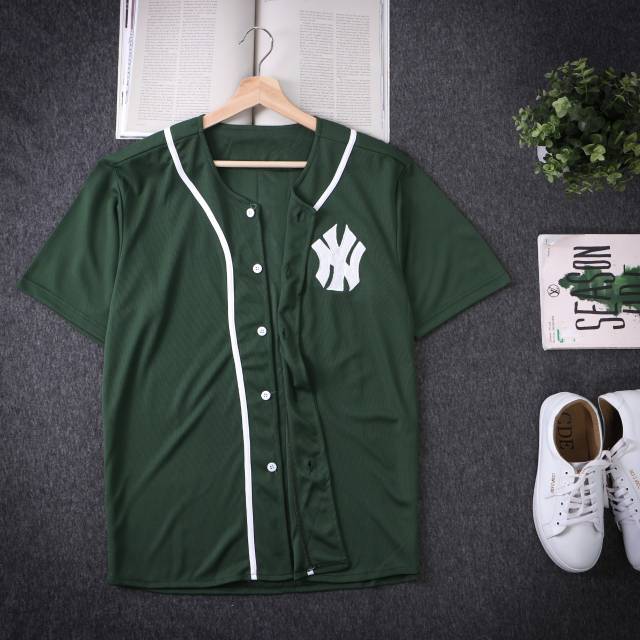 green baseball tee women's