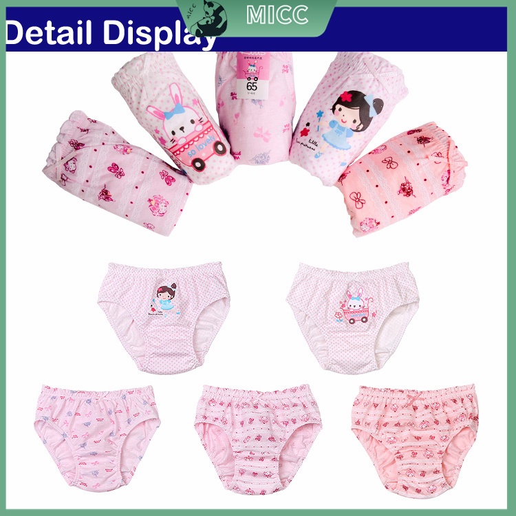 5 pieces cotton breathable underwear girl babygirl kids underwear kid panties briefs