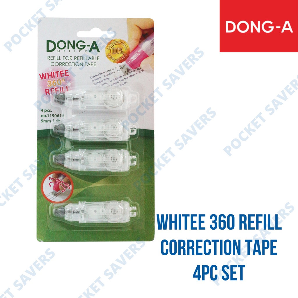DongA Whitee 360 Correction Tape Refill, 2 4 pcs Shopee Philippines