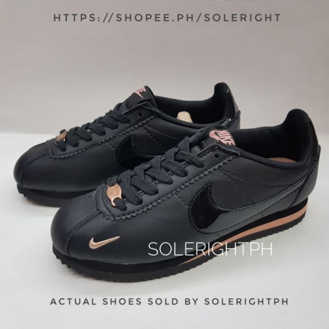 nike cortez black and gold price