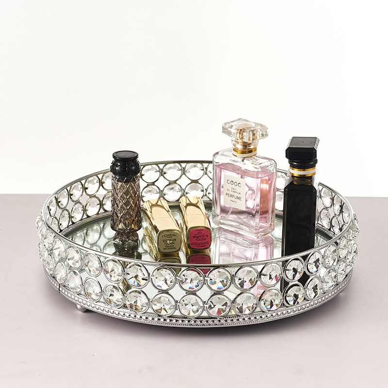 Mirrored Crystal Vanity Tray Decorative For Perfume Jewelry Makeup Trays Shopee Philippines