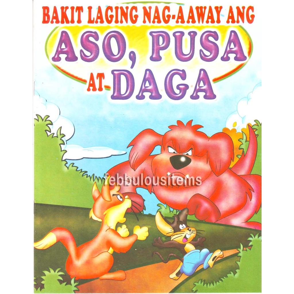 Story Book Coloring Book Tagalog English Bakit Laging Nag Aaway Ang Aso Pusa At Daga 0611