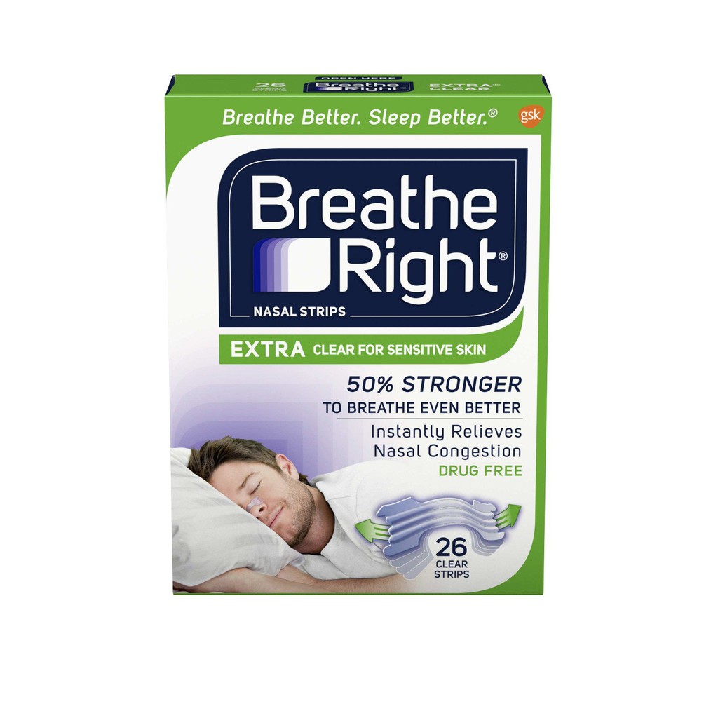 Breathe Right Extra Strength Clear DrugFree Nasal Strips Shopee