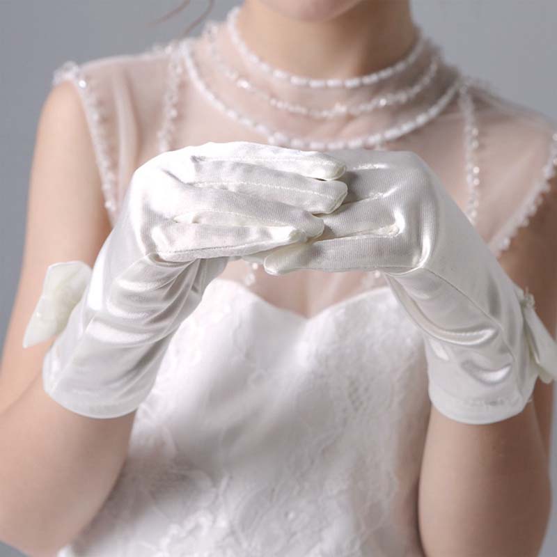 Gloves Children's Wedding Dress Dress Gloves Flower Girl Performance