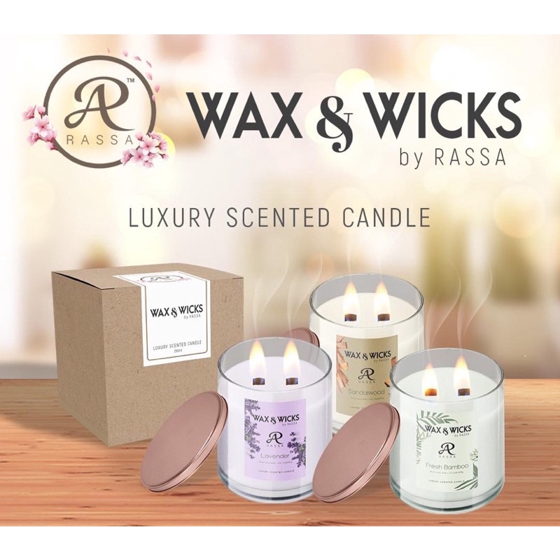 WAX AND WICKS DELUXE SOY SCENTED CANDLES Shopee Philippines