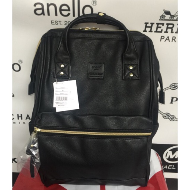 anello large leather backpack