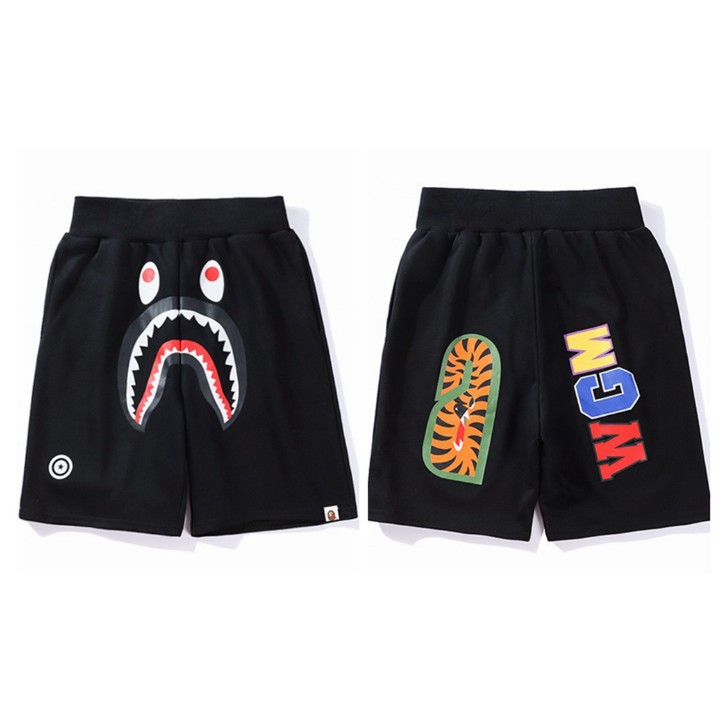 BAPE Shark Cotton Shorts Street Fashion Camouflage Hip Hop
