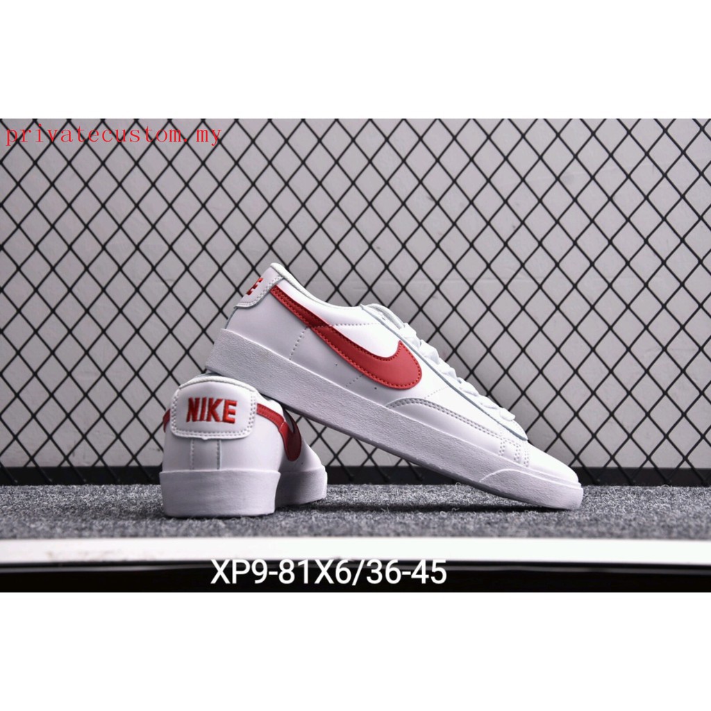 nike blazer low white and red