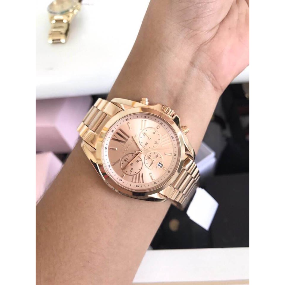 Michael Kors Bradshaw Rose Gold-tone Women's Watch - MK5503 | Shopee  Philippines