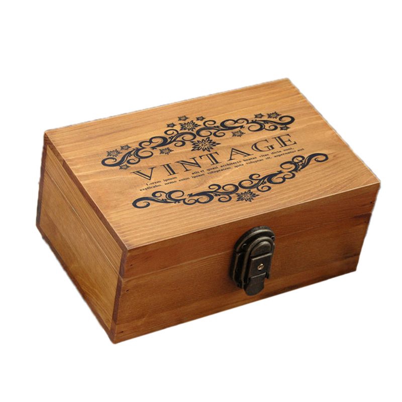 large wooden hinged box