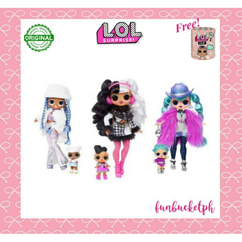 lol omg winter disco doll and sister