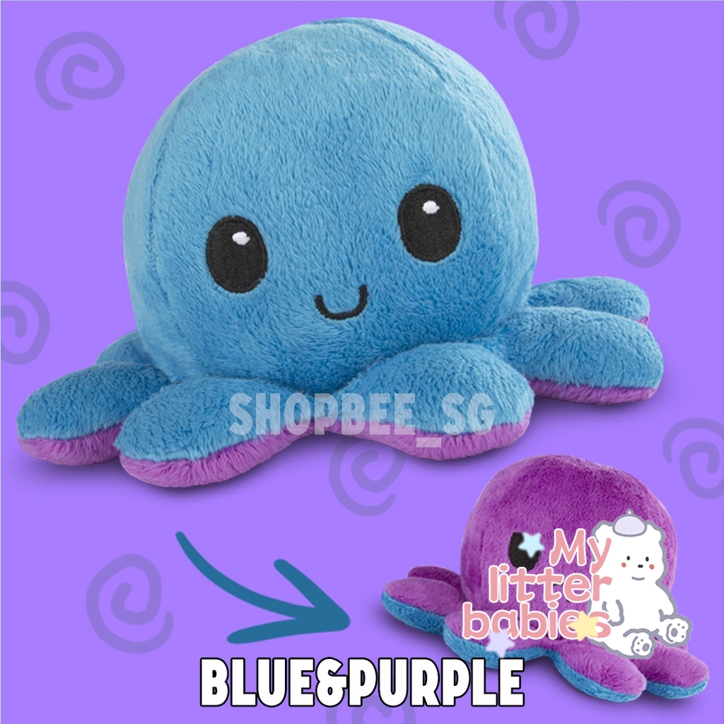 reversible octopus mini plush