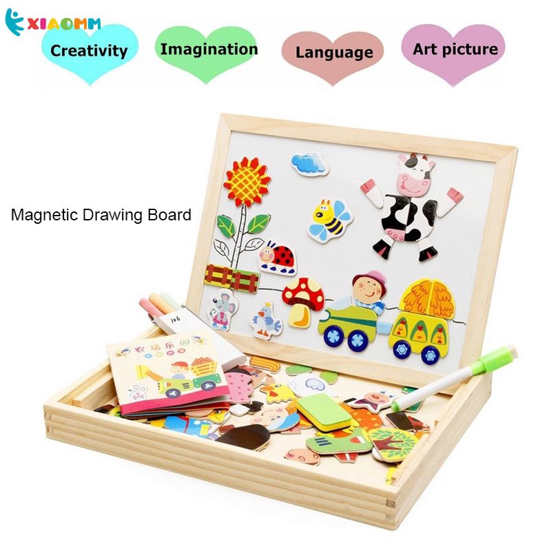 magnetic wooden puzzle