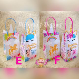 unicorn themed loot bags personalized shopee philippines