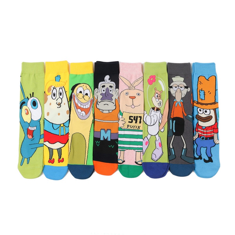 Cute Anime Socks Cartoon Flower Socks Skateboard Socks Long Tube Comic  Socks Personality Men's Women's Socks | Shopee Philippines