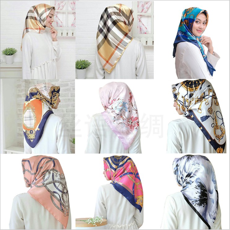 printed satin scarf