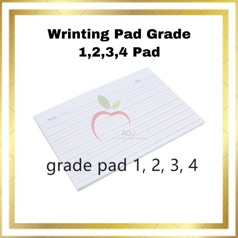 Writing Pad Paper Grade 1, 2, 3, 4 Shopee Philippines