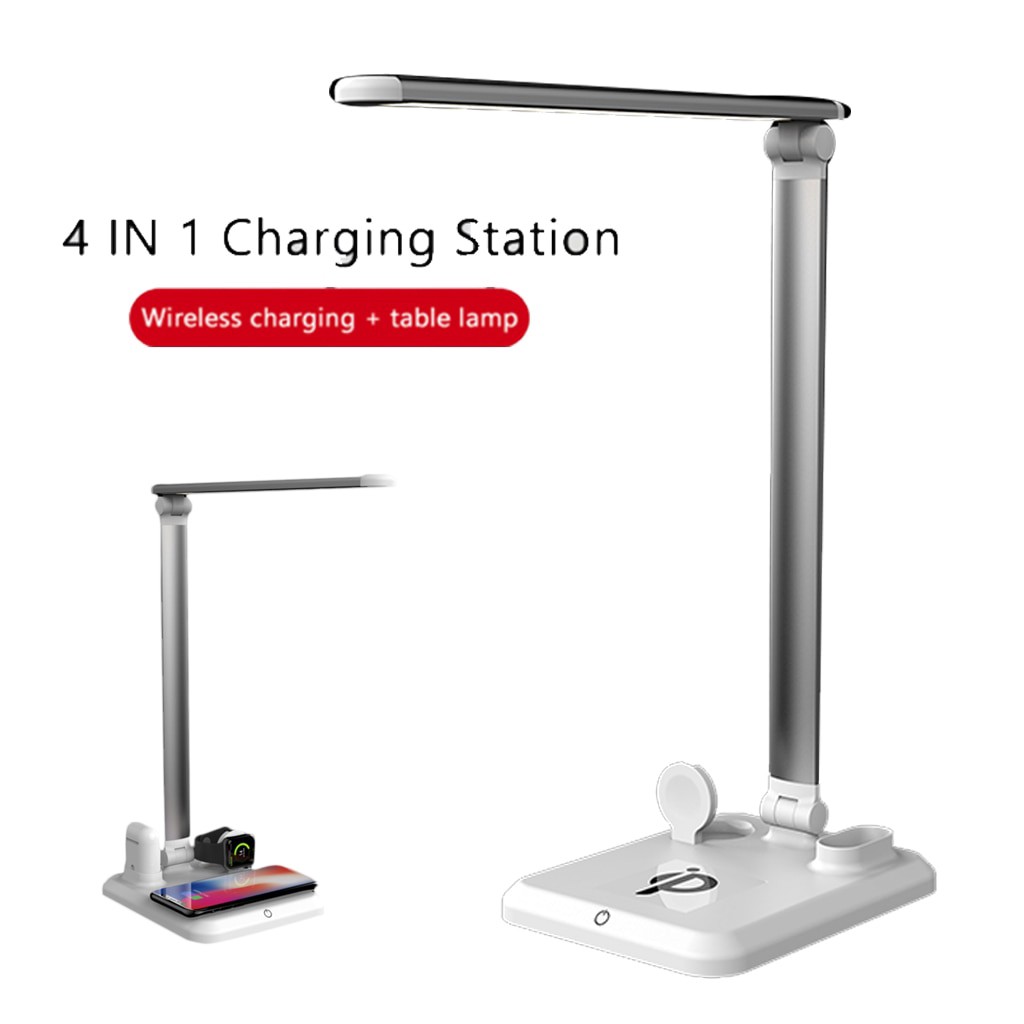 desk lamp with wireless charging station
