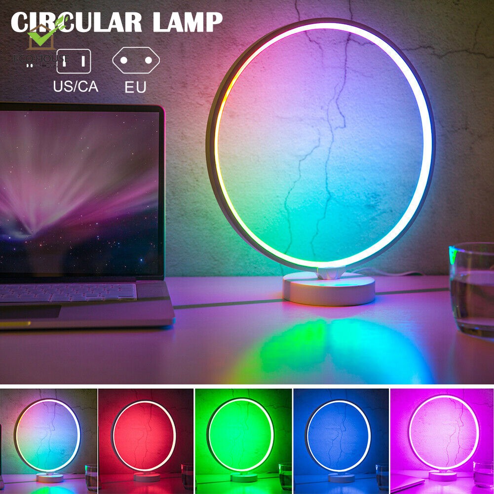 circle lamp table