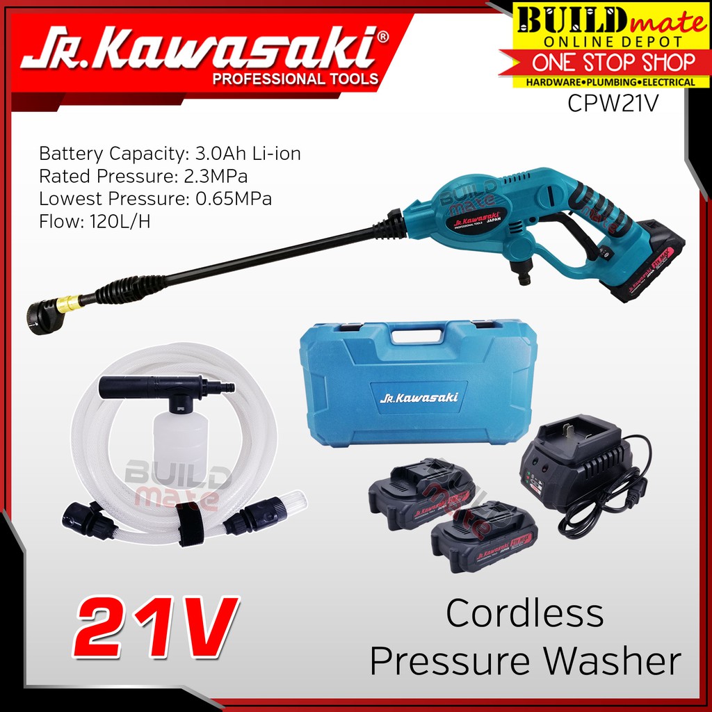 JR. KAWASAKI Cordless Pressure Washer 21V CPW21V •BUILDMATE• Shopee