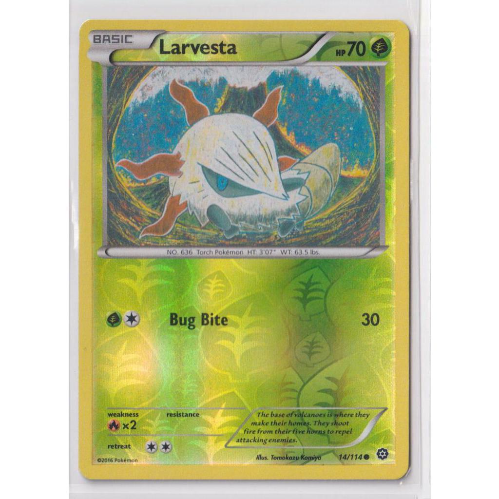 Larvesta Common Reverse Holo Xy Steam Siege Pokemon Card Shopee Philippines