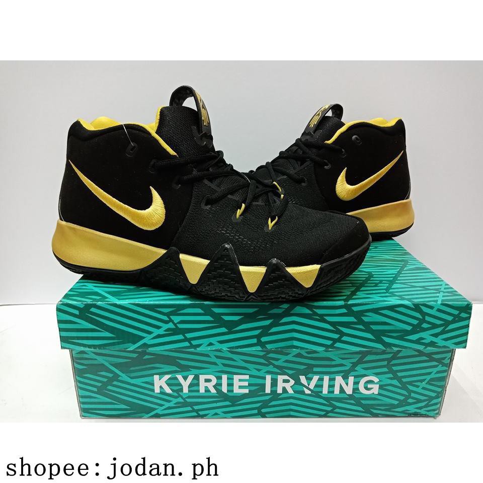 kyrie 4 black and gold