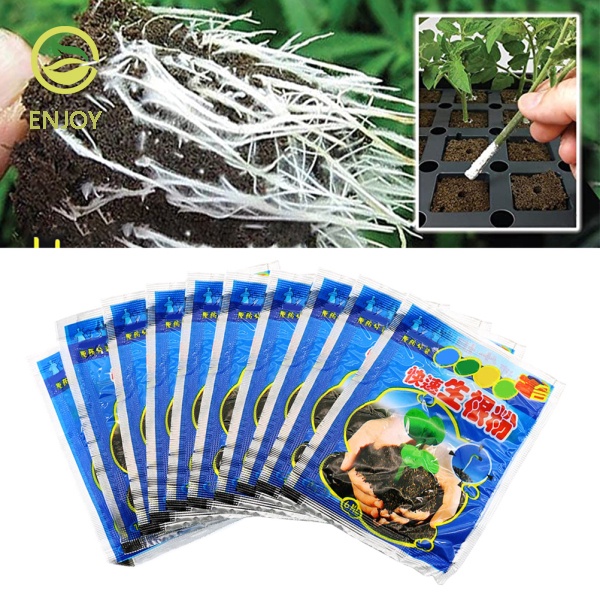 10 Bags 10g Rooting Powder Root Seedling Germination Aid Flower Anther Fertilizer Powder