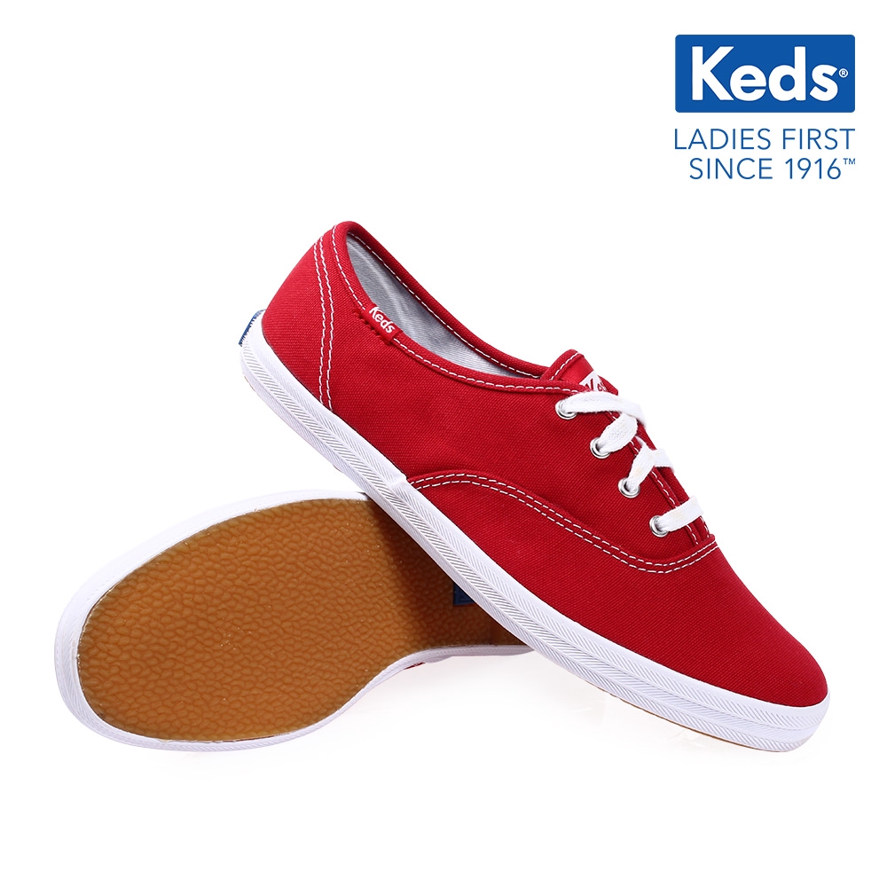 keds champion red canvas