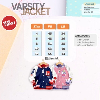 Jacket Varsity Blooms.id Size 4.6.8.10.12 Boys & Girls~Vandzella Hop #4