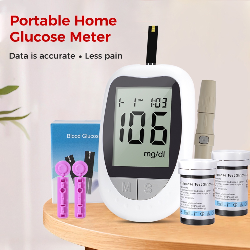 Blood Glucose Monitor Kit Blood Sugar Monitoring with 25