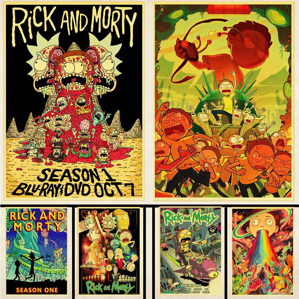 RICK AND MORTY poster cartoon wall decor 