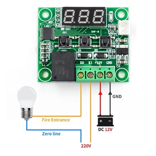 W1209 DC 12V LED Digital Thermostat Temperature Control Thermometer Thermo Controller Switch Module + NTC Sensor