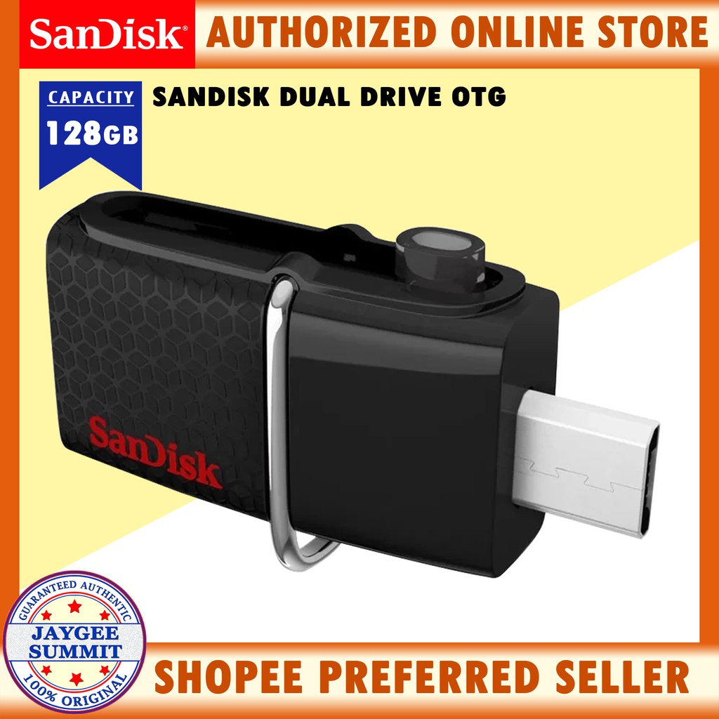 Sandisk Ultra Dual Usb Gb Otg Flash Drive Black Shopee