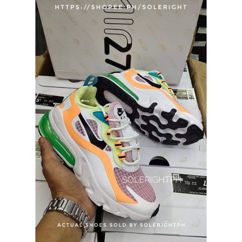 Nike Air Max 270 React Se Light Arctic Pink Orange Pulse Shopee Philippines